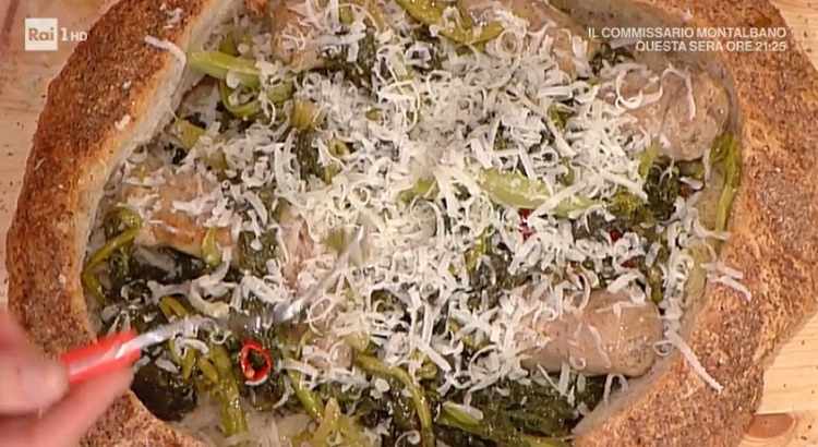 La prova del cuoco pagnotta con salsicce e broccoletti