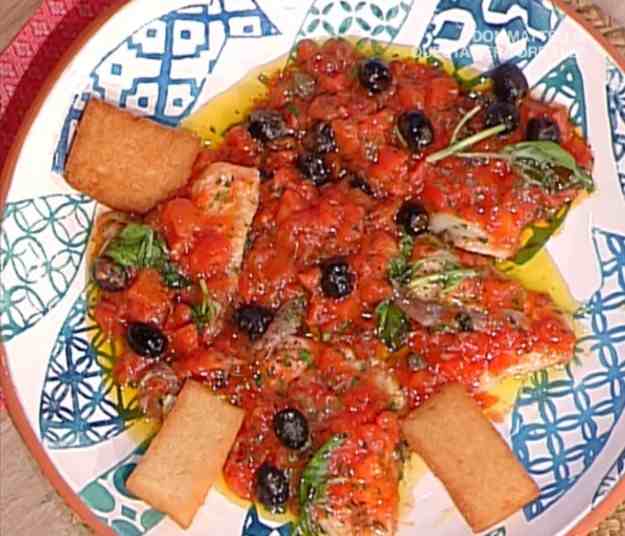 La prova del cuoco platessa alla mediterranea