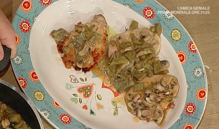 La prova del cuoco scaloppine con funghi e carciofi